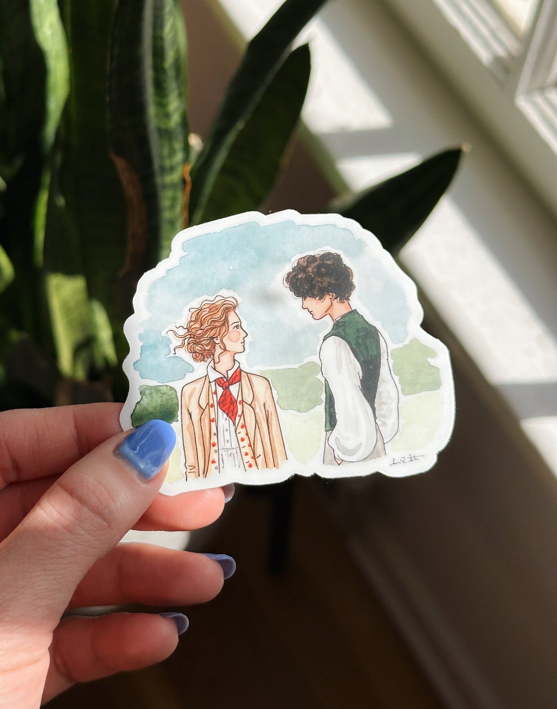 Literary Watercolor Sticker | Pride & Prejudice Sticker | Jane Eyre | Little Women | Watercolor Illustration | Book Lover Gift | Book Art