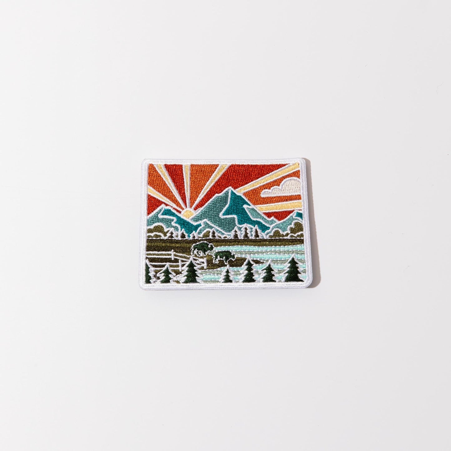 Wyoming Iron-On Patch | 3" Patch | Embroidered Sew-on or Iron-on Applique