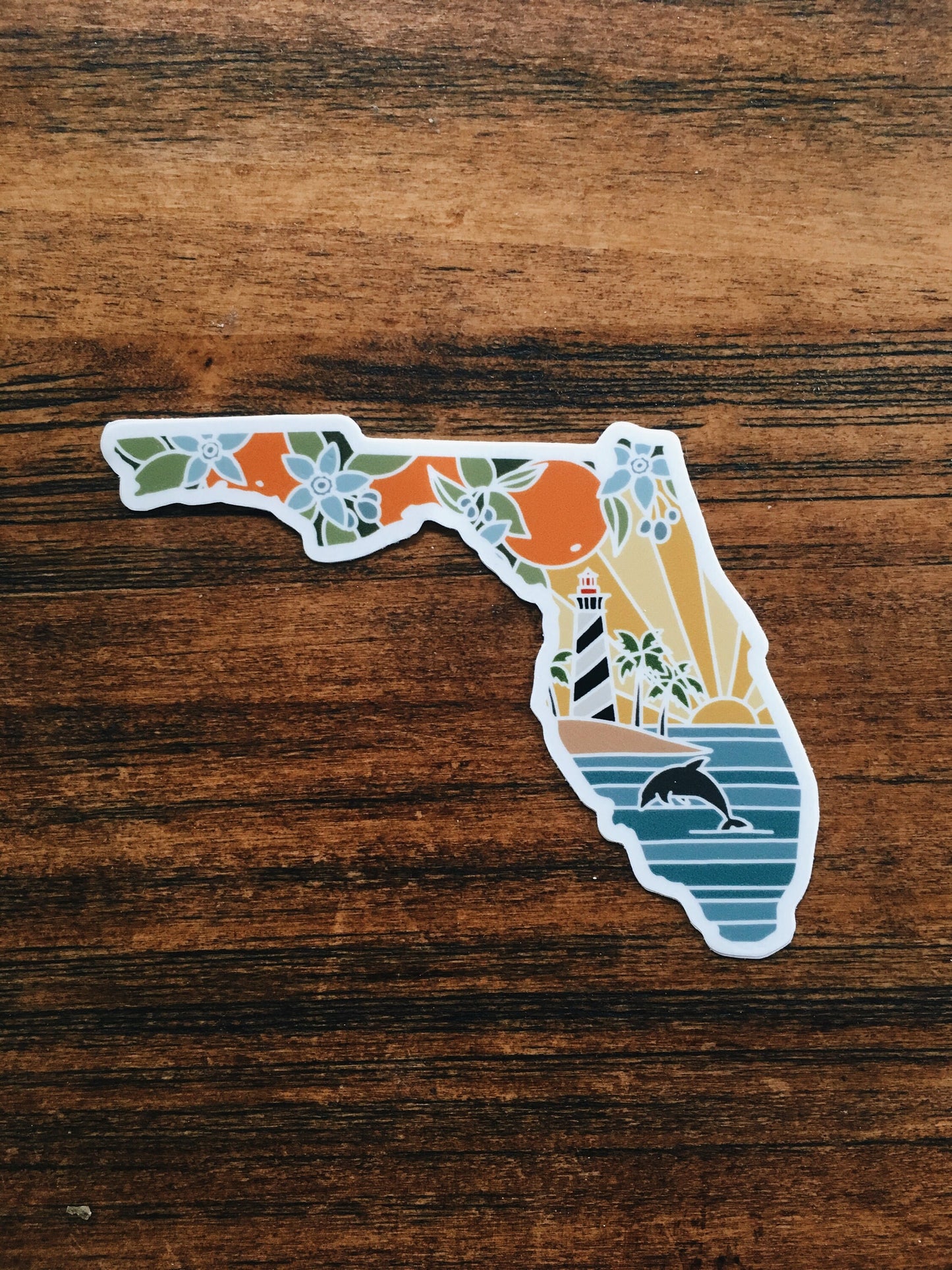 Florida Durable Sticker | High Quality Bumper Sticker | United States Vinyl Decal | Weatherproof Sticker | Water Bottle Sticker | 4"