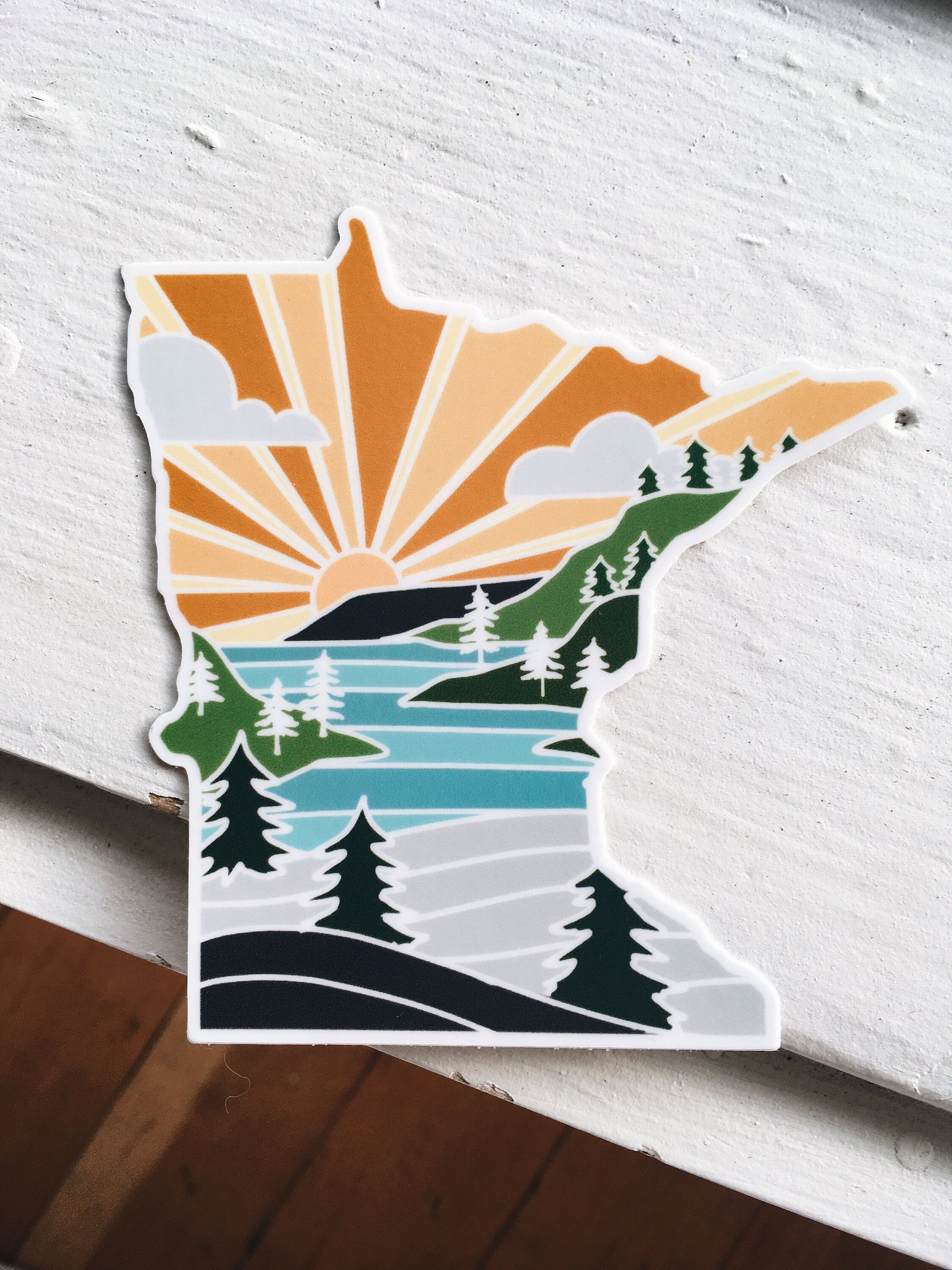 Minnesota Weatherproof Sticker | Durable Vinyl Decal | High Quality State Sticker | Outdoor Sticker | Minnesota Gift | Bumper Sticker | 4"