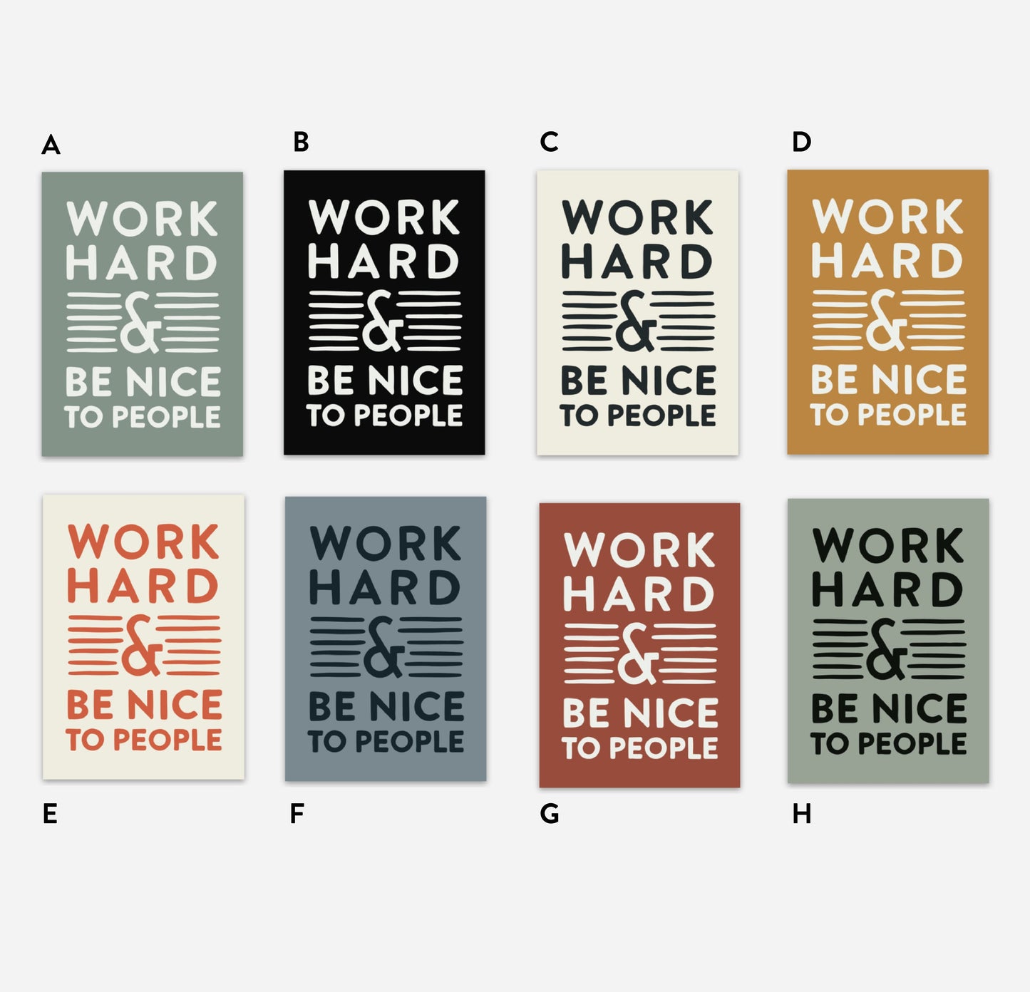 Work Hard & Be Nice To People Sticker | Weatherproof, Durable, Waterproof Vinyl Decal | Hydroflask, Laptop decal | Waterbottle Sticker