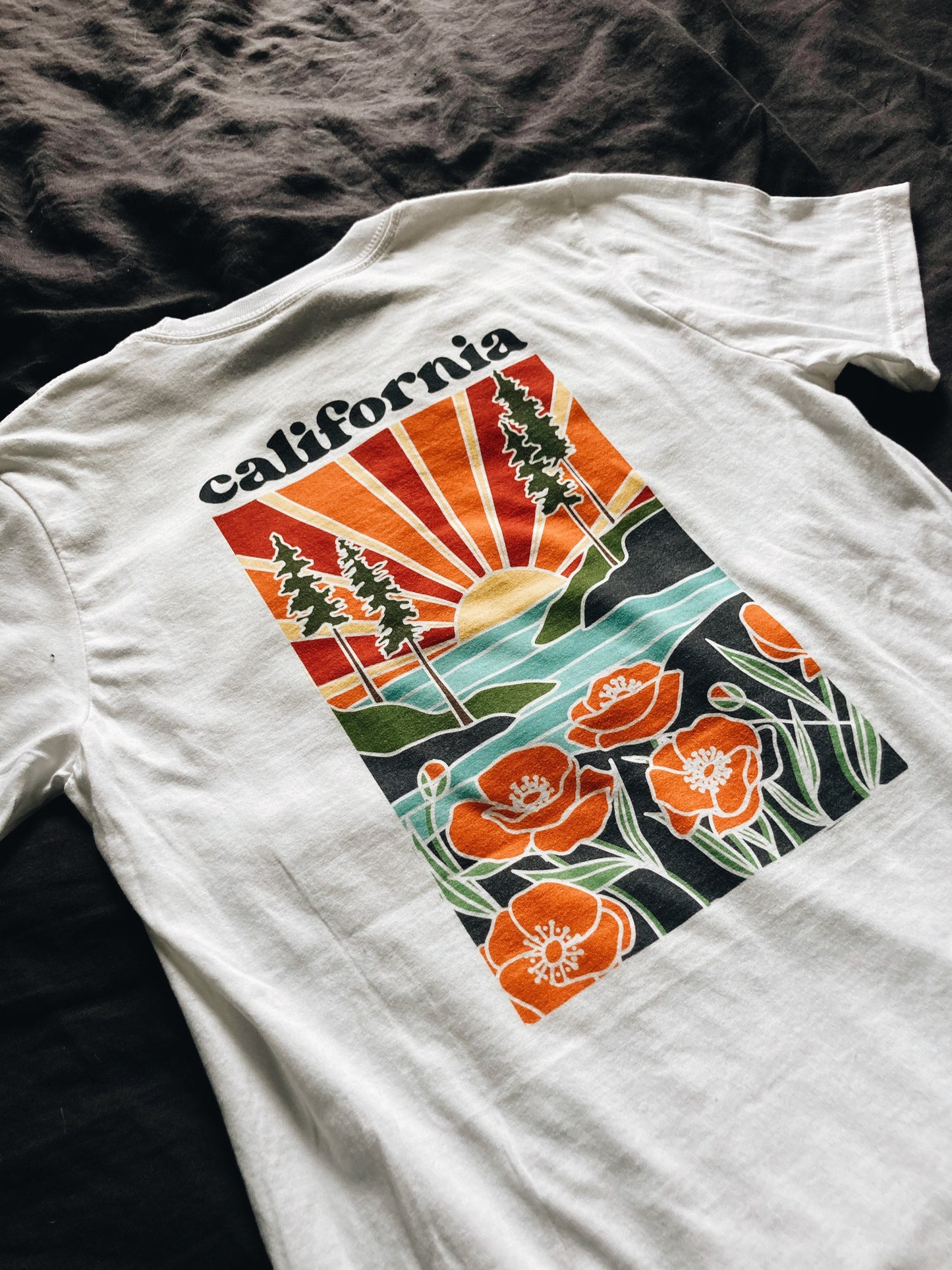 California Poppy T-shirt Front & Back | Graphic Tee | Unisex California Tee | Unisex Basic Softstyle | California Gift | California Apparel