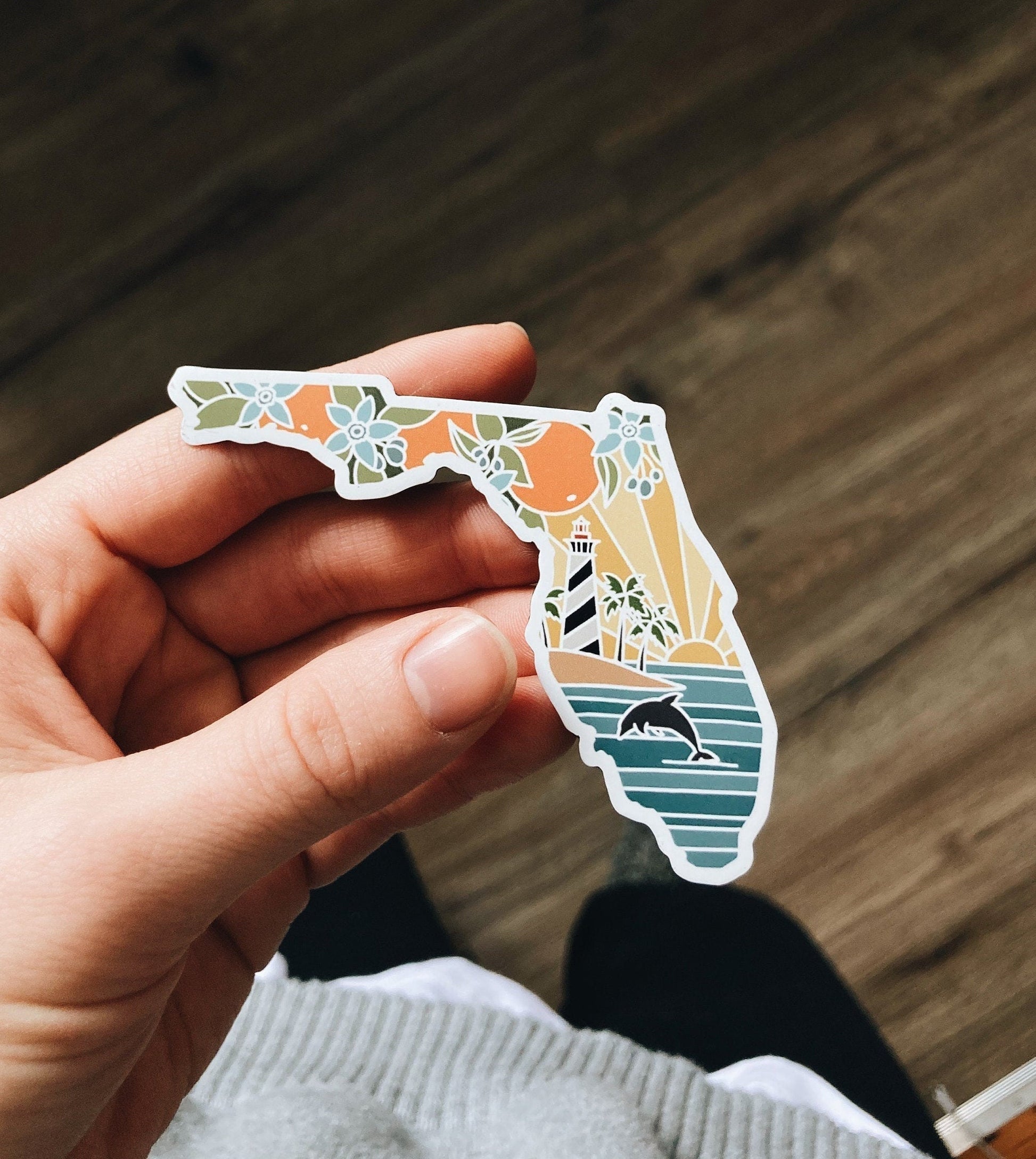 Florida Car Magnet | Weatherproof State Magnet | Outdoorsy Magnet | Florida Gift | Locker Magnet | Fridge Magnet | Florida Artwork