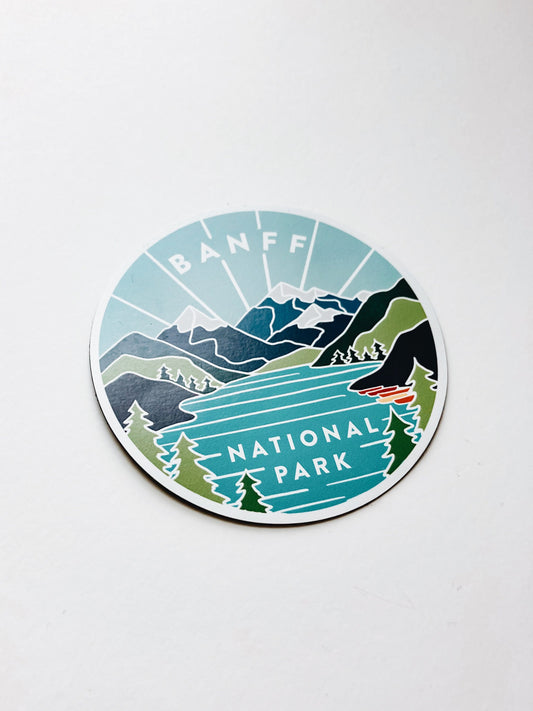 Banff Car Magnet | Weatherproof State Magnet | Outdoorsy Magnet | Locker Magnet | Fridge Magnet | Car Magnet | 3"