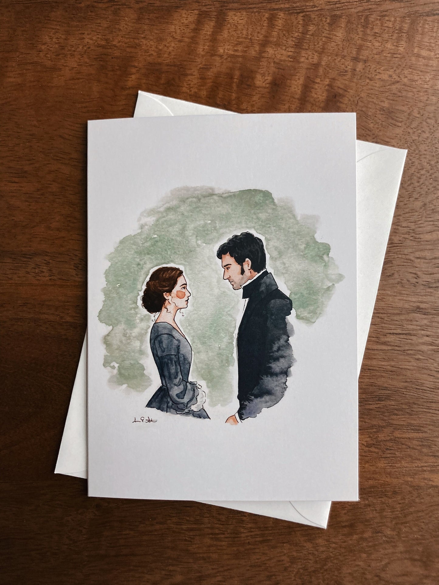 North & South Literary Greeting Card | Elizabeth Gaskell Watercolor | Blank Stationary | Literary Greeting Card | Individual Card