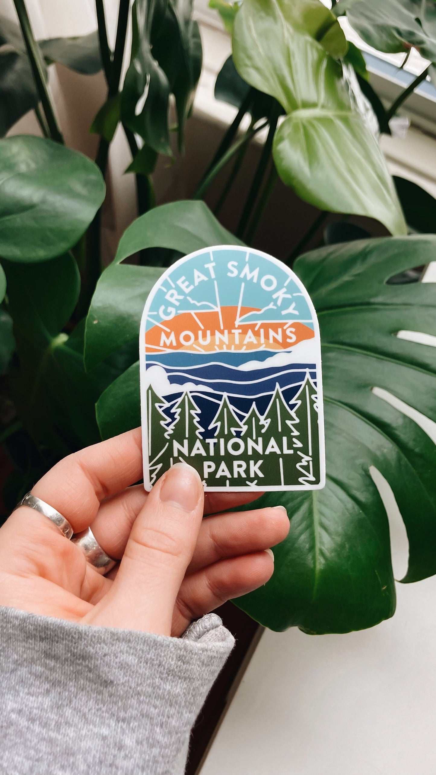 Great Smoky Mountains National Park Sticker | Weatherproof Vinyl Decal | Illustrated National Park Sticker | Bumper Sticker | 3"
