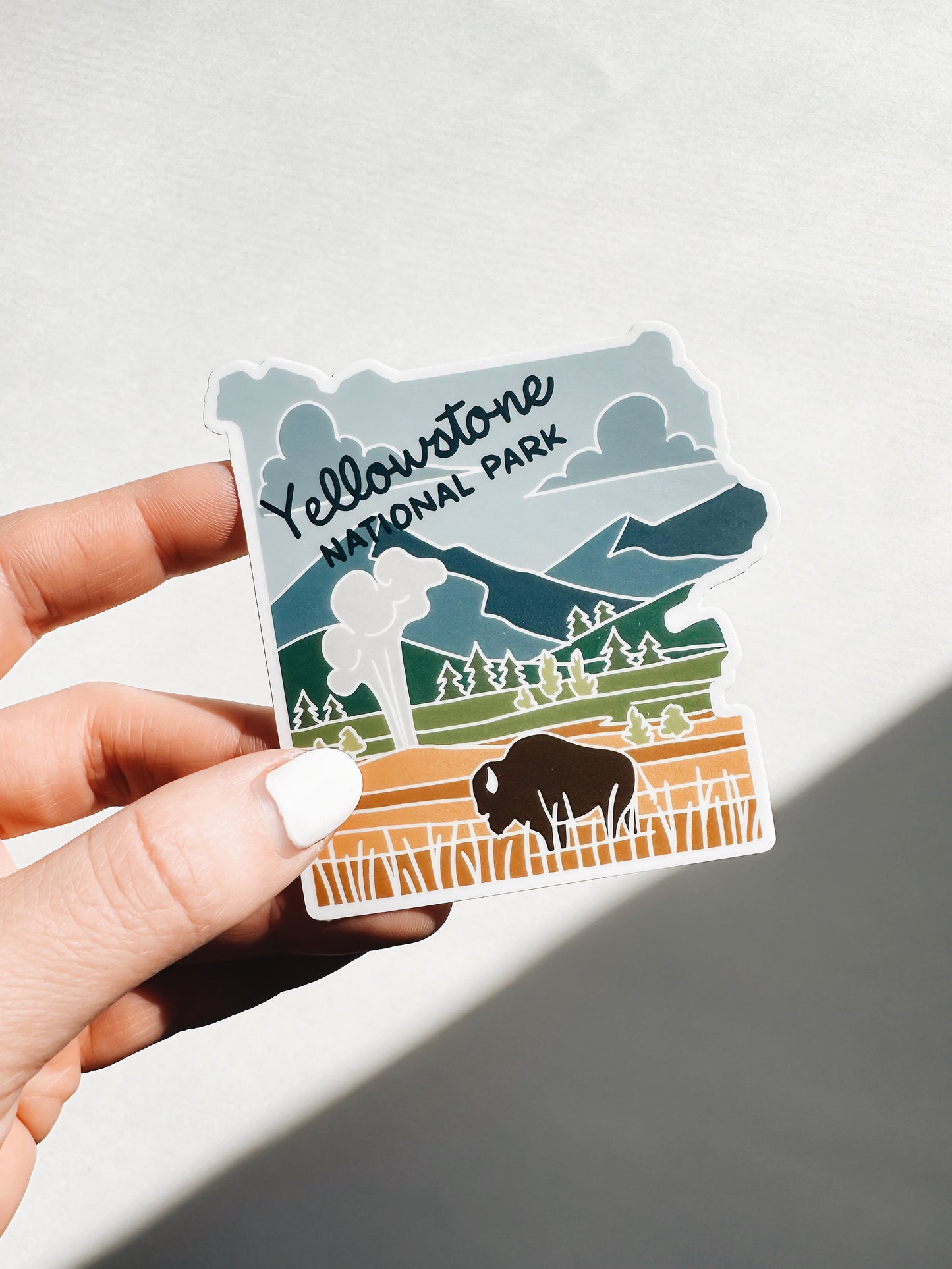 Yellowstone Car Magnet | Weatherproof National Park Magnet | Outdoorsy Magnet | Yellowstone National Park Gift | 4"
