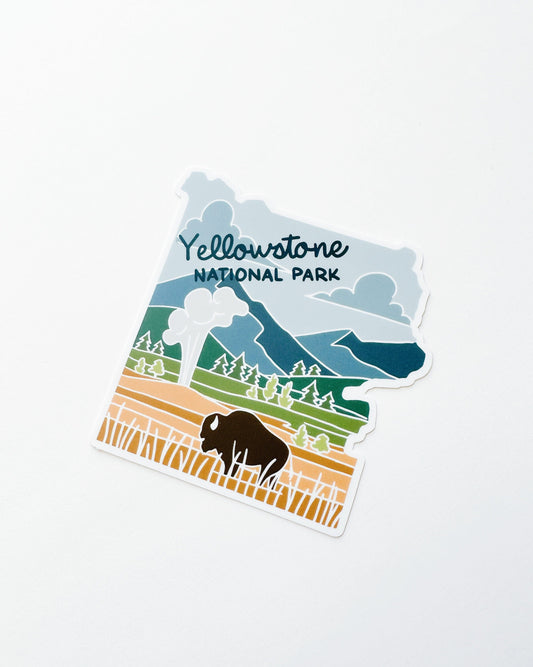 Yellowstone Car Magnet | Weatherproof National Park Magnet | Outdoorsy Magnet | Yellowstone National Park Gift | 4"