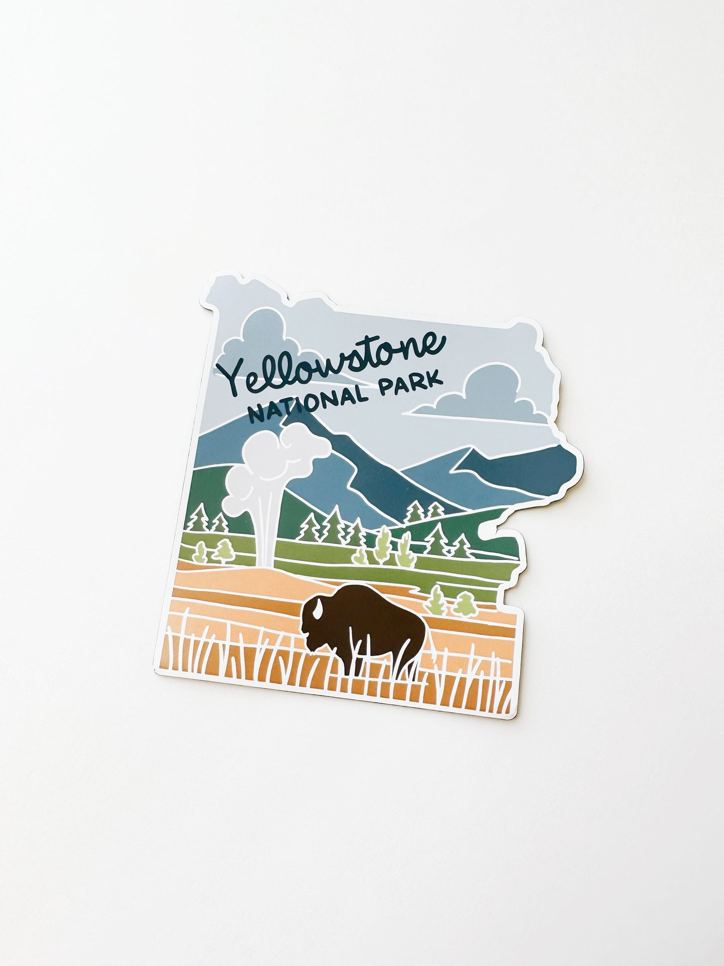 Yellowstone National Park Sticker | Weatherproof Camper Decal | Durable Vinyl Decal | Outdoor Sticker | Bumper Sticker | 3"