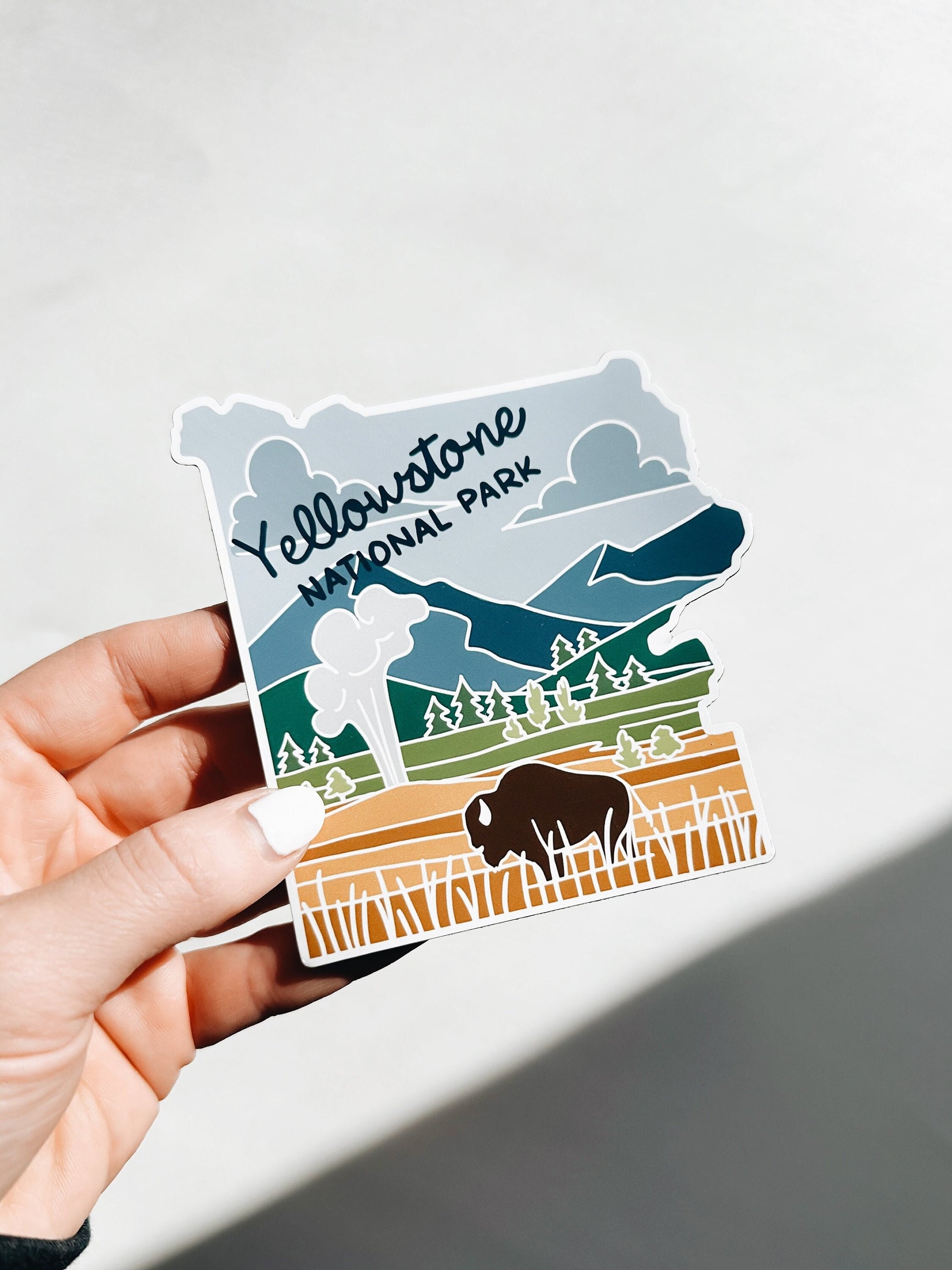 Yellowstone National Park Sticker | Weatherproof Camper Decal | Durable Vinyl Decal | Outdoor Sticker | Bumper Sticker | 3"