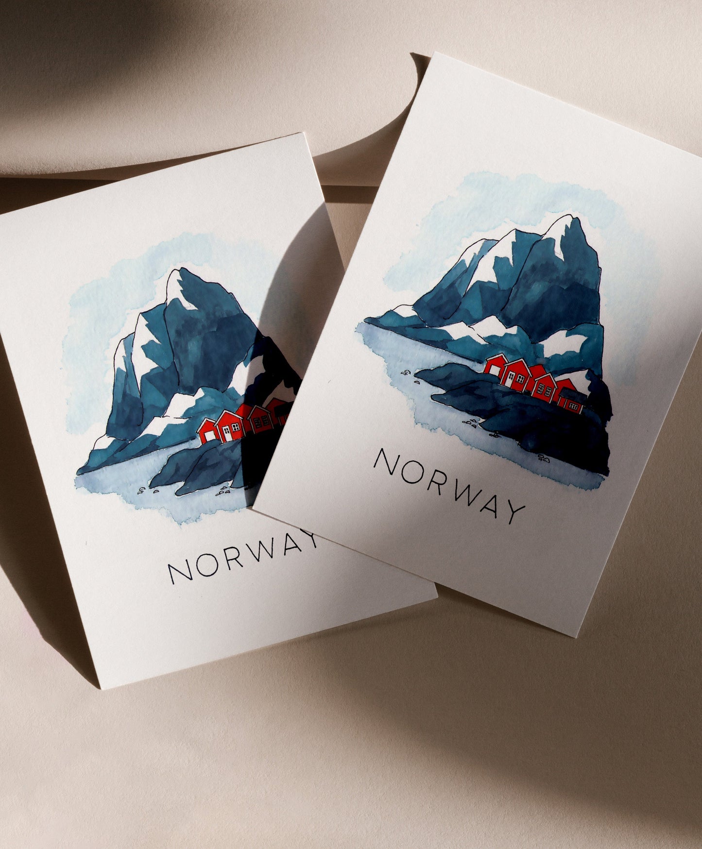 Beautiful Norway Landscape Art Print | Nordic Illustration | Scandinavian Art Print | Nature Wall Decor | Nursery Decor | Travel Wall Art