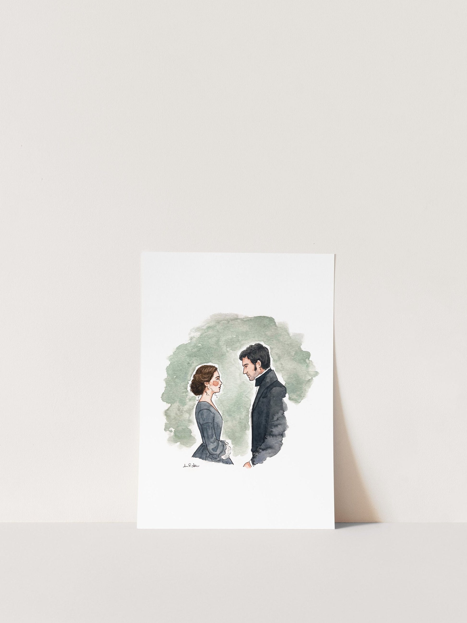 North & South Movie Print | Watercolor Illustration | Wall Art | 8x10" 5x7" Archival Art Print | Book Lover Gift | Elizabeth Gaskell