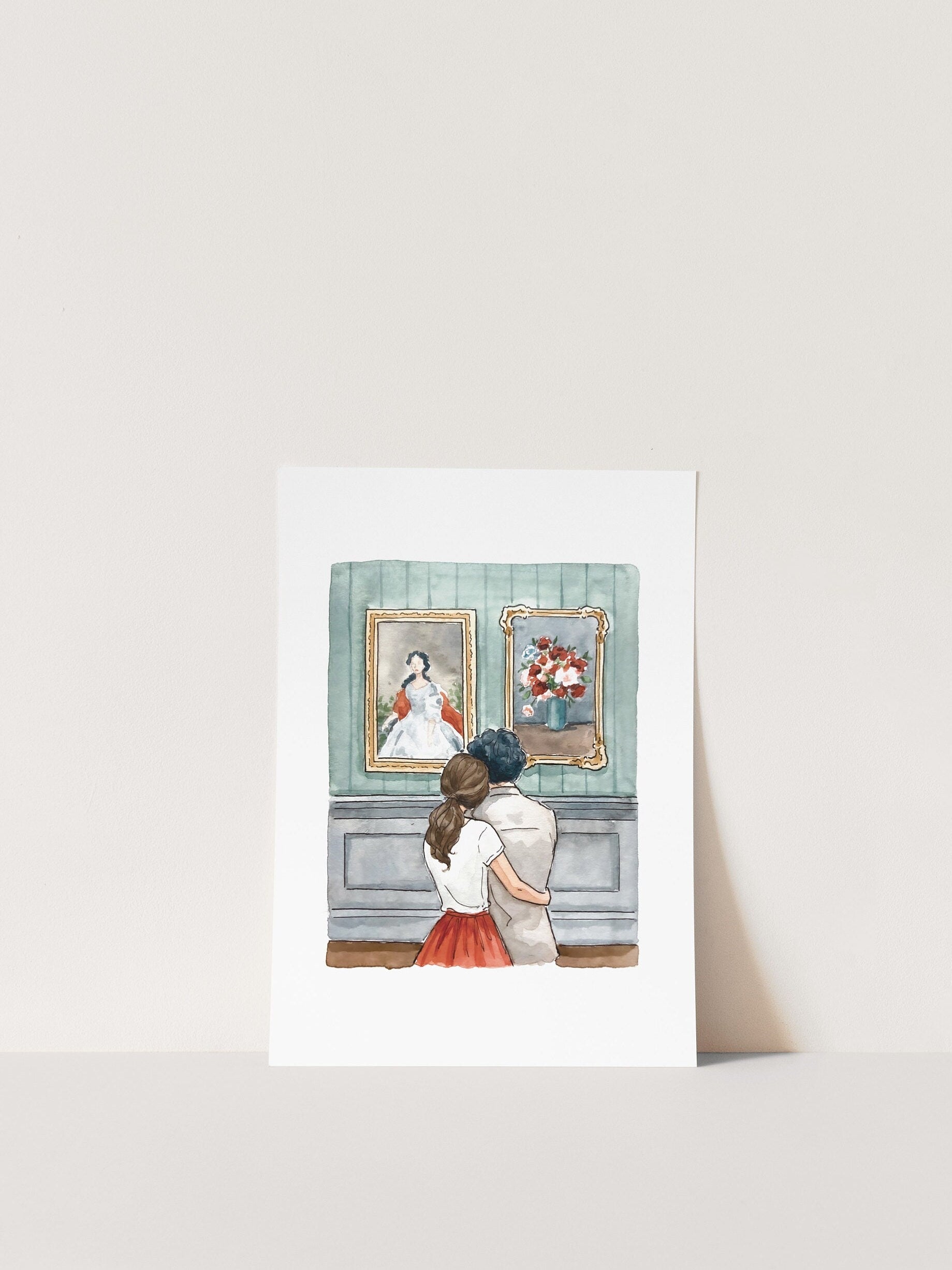Museum Print | Watercolor Illustration | Wall Art | 8x10" 5x7" Archival Art Print | Art Lover Gift | Couple Gift