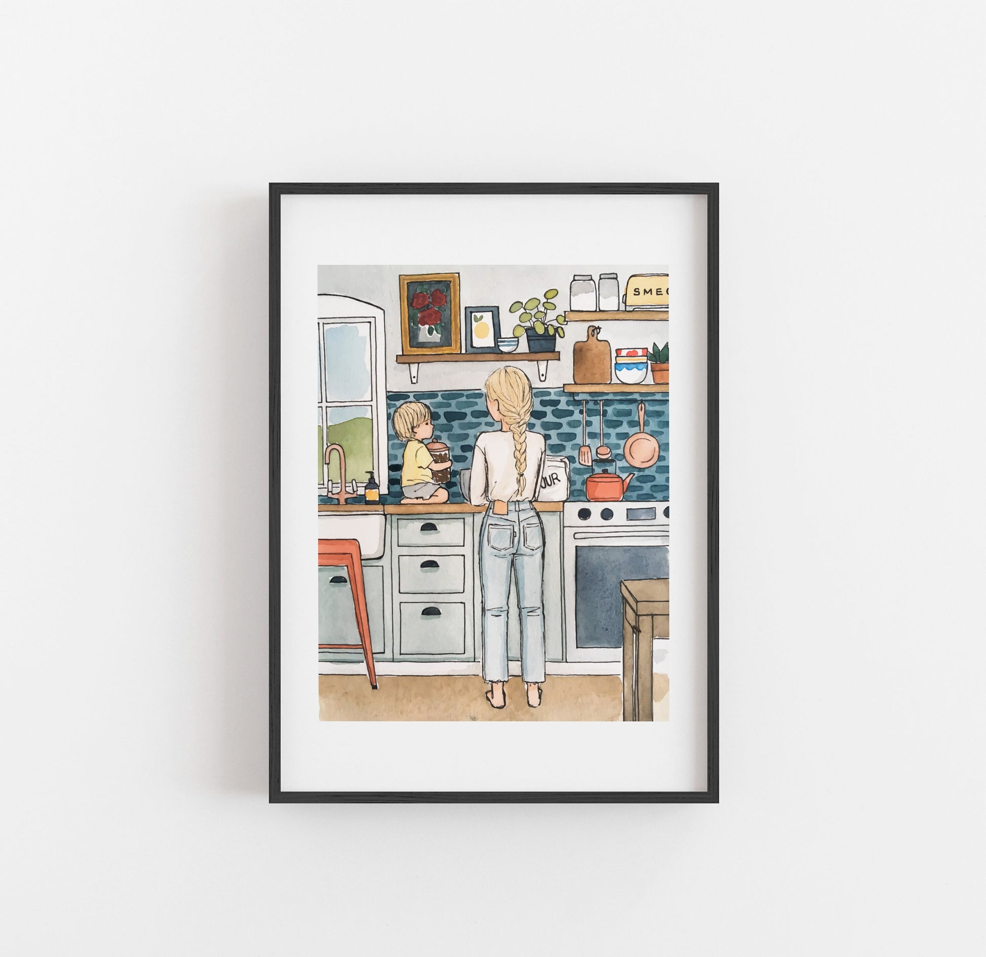 Kitchen Print | Watercolor Illustration | Wall Art | 8x10" 5x7" Archival Art Print